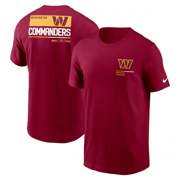 Men's Washington Commanders Burgundy Team Incline T-Shirt